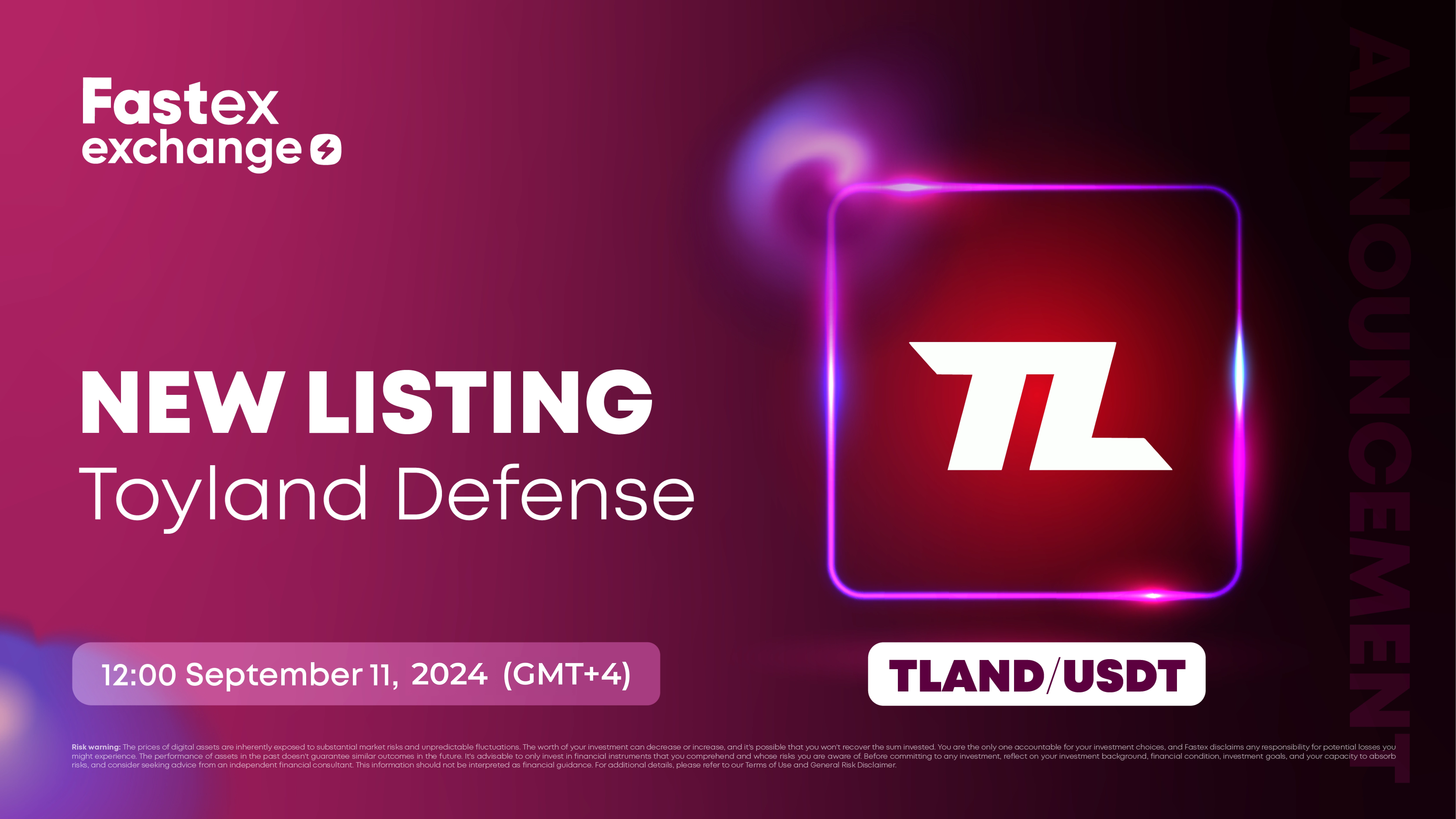 New listing on Fastex Exchange: TLand